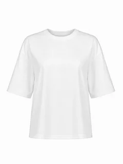 تیشرت باکسی زنانه بیسیک T001 سفید