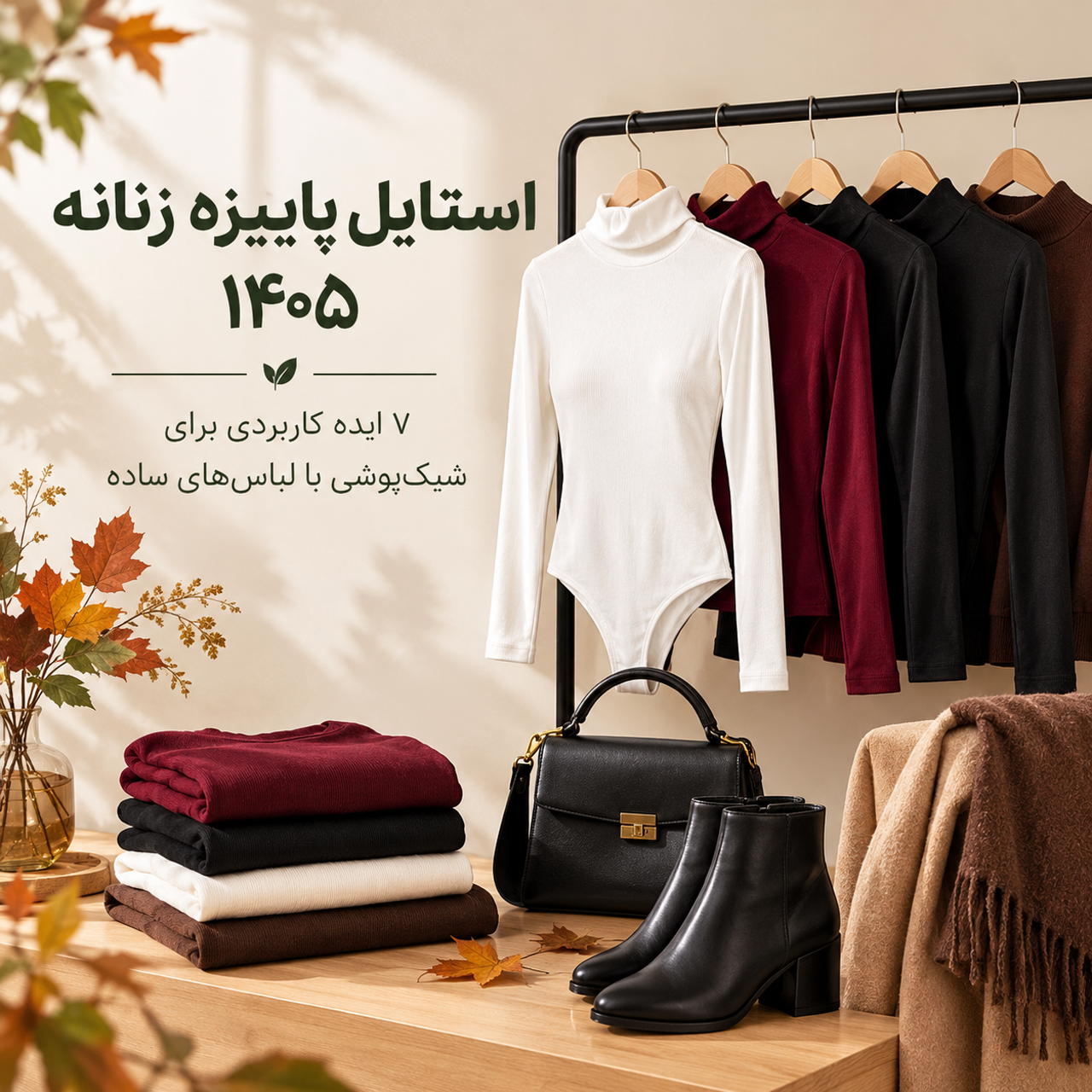 🍂 استایل پاییزه زنانه ۱۴۰۵؛ ۷ ایده کاربردی برای شیکپوشی با لباسهای ساده