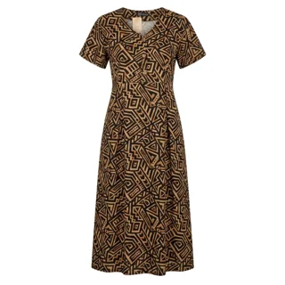 N008 Printed 3-Button Shirt مشکی نخدی