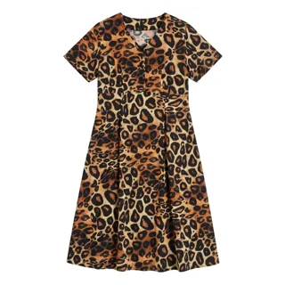 N008 Printed 3-Button Shirt پلنگی درشت
