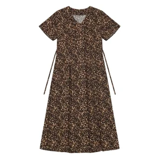 N008 Printed 3-Button Shirt پلنگی روشن