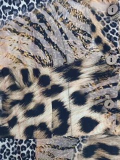 N008 Printed 3-Button Shirt ببری